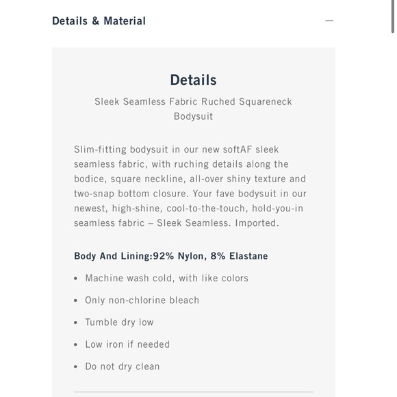 Abercrombie Sleek Seamless Fabric Ruched Squareneck Bodysuit - Picture 2 of 2